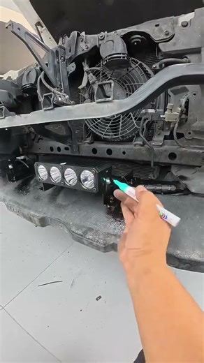 Spotlight installation in LX570 #carmodification #carmods #lexus570 #spotlight #lightmodification