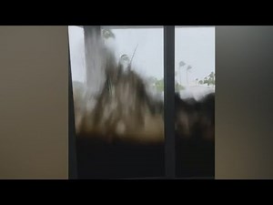 VIDEO: Hurricane Ian ocean waves crash against windows of flooded Florida home