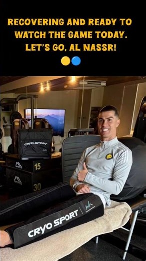 Recovering and ready to watch the game today. Let's go, Al Nassr! 🟡🔵#cr7