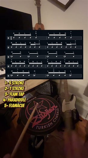 5 rudiment exercise. #drumtutorial #drumtips #learndrums #drumlessons