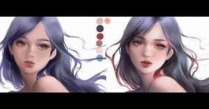 [MediBang]混合教程+使用笔刷教程