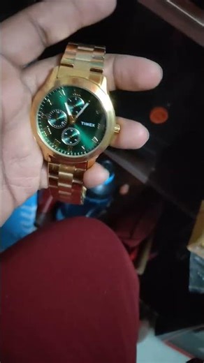 Timex watch with green color