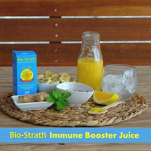 Stay ahead of flu season with this Bio-Strath immune boosting orange & ginger juice. Not only will this combination help boost your immune, but you get to enjoy your Bio-Strath in a new way! | Bio-Strath SA