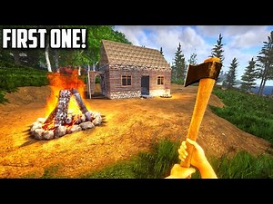 First Build in This Amazing Open World Craft Build Farm Survival Game - Rising World Gameplay [E3]