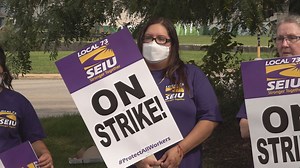 Local nurses and service workers strike at UIC Rockford