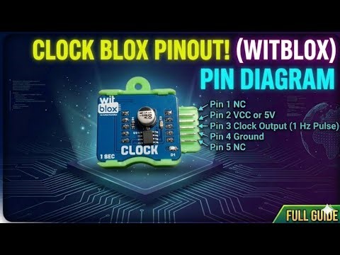 Pin Diagram WitBlox Clock Blox | Pin Connection for Arduino, WitPro Coding Blox | Datatsheet