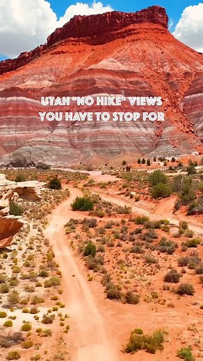 Utah’s most epic views with no hikes These spots offer jaw-dropping scenery right from the car or with just a short walk! Whether you’re road-tripping through the state or just looking for an easy adventure, these views deliver without the effort. 📍Bentonite Hills You can spot these near Capitol Reef National Park in the Cathedral Valley section or in Hanksville, UT 📍Coral Pink Sand Dunes State Park (0.2 miles RT) $10/vehicle entrance fee. Lots of fun activities such as sandboarding/sand sledd