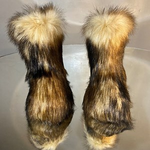 Custom vegan fur Boots