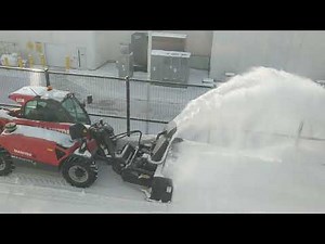 Snow blower on Manitou Telehandler