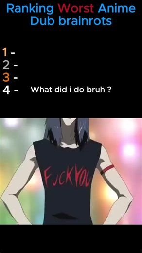 Ranking worst Anime Dub#funny #anime #fyp #brainrots