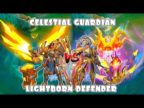 Tigreal Celestial Guardian VS Lightborn Defender Skin Comparison