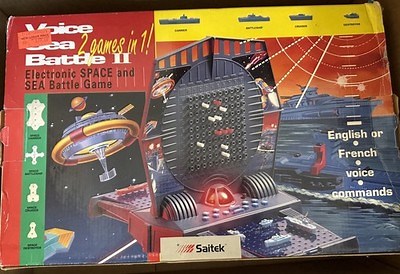 Voice Sea Battle II Electronic Space And Sea Game Saitek battleship French Engl | eBay