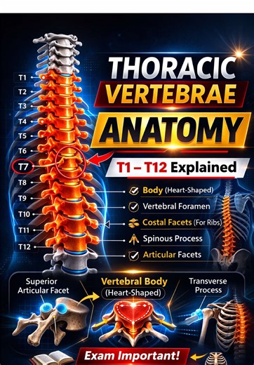 Explore Thoracic Vertebrae Anatomy: T1 to T12 Explained