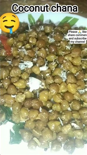 Coconut chana recipe 😋#short #food #trending #video #viralshort #youtuber #ytshorts