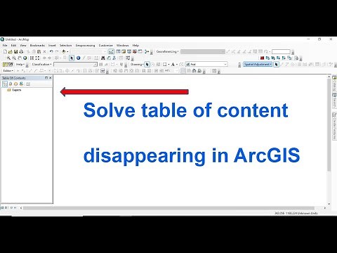 Solve table of content disappearing in ArcGIS