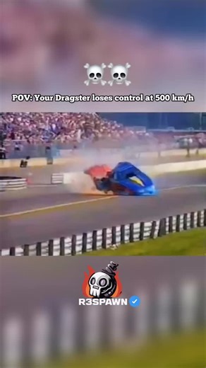 739 reactions · 68 shares | Dragster Crashes at 500 km/h‍☠️•¥ •¥ Dragster explode on impact luckily the driver survived  •¥ #dragster #dragracing #motorsport #racingcrash #carcrash #accident #highspeed | Respawn Driver | Facebook