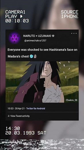 Hashirama face on Madara's chest 😱🗿