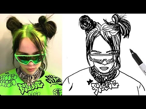How To Draw Billie Eilish ~ W/ Guidelines EASY!
