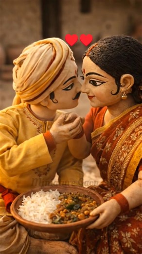 Miniature doll wife cooking for her husband. #miniature #miniaturecooking