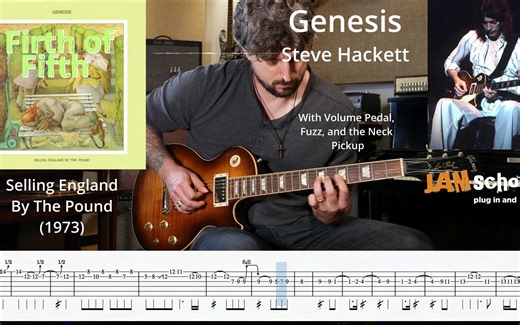 带谱演奏 Genesis Firth of Fifth Steve Hackett Guitar Solo With TAB