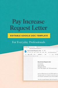 Pay Raise Request Letter Template – Professional Salary Increase Letter for Employees | Editable Google Doc - Etsy