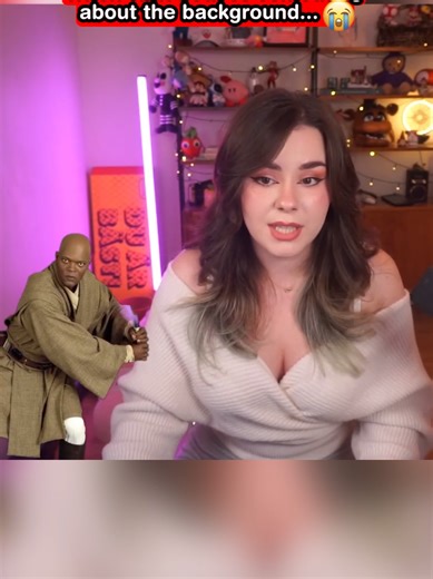 Streamer chat notices something in the background 😭 . #starwars #gaming #streamer #gamergirl #kotor