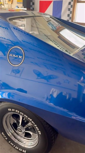 AMC AMX in viper blue 🇺🇸 #automobile #amc #history #viper #shorts #beauty #blue #mopar #gm #ford