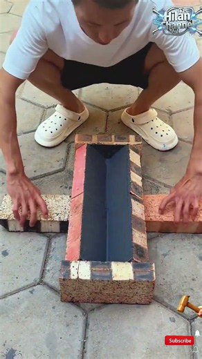 DIY Brick Drainage Channel! 🧱 Smart Waterproofing Hack