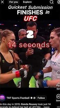 Quickest Submission Finishes in UFC.
