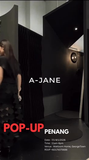 A-JANE on Instagram: "POP-UP | Penang 🪭 Celebrate the New Year with A-JANE in Penang! ✨ We are so excited to bring our latest CNY Capsule Collection to the island! Whether you’re a long-time fan of the brand or just curious to see what we’re about, come say hi! We’ve curated a special space just for you to touch, feel, and try on our latest structural designs. • 🧧Open to everyone, bring a friend! • 📍Find us at: Makloom Georgetown • ⏰Time: 11am-8pm • 🔊Date: 7/1/26 - 9/1/26 RSVP +0175075688 • 