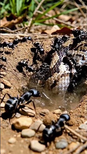 Army of Ants Devouring a Giant Snake!