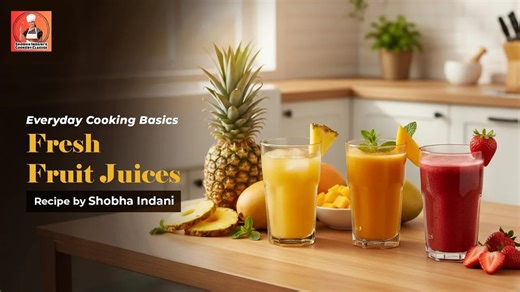 Learn how to make fresh fruit juices and thick coconut milk at home using simple kitchen tips. In this video, we show step-by-step methods to prepare pineapple, mango, muskmelon, strawberry, grapes, pomegranate, watermelon, plum, guava, jamun juices, and fresh coconut milk—perfect for welcome drinks, mocktails, desserts, and daily health. You’ll also learn professional blending tips like: • When to strain juice and when not to • How to avoid bitterness from seeds • Correct on-off blending method