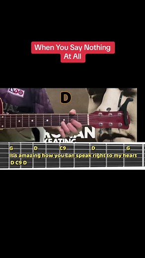 When You Say Nothing At All Acoustic Guitar Cover Tutorial