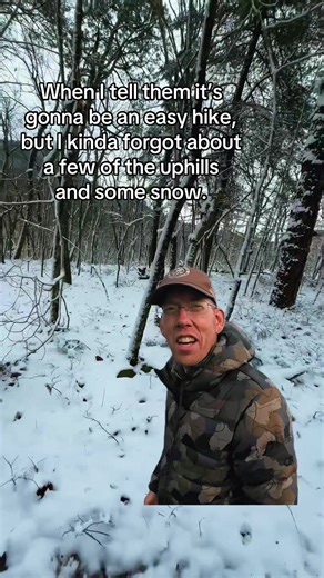 Not sure why the kids stopped hiking with me? #winter #hiking #adventure #nature #MemeCut