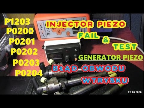 EXPERT PIEZO INJECTOR DEFECT TESTING P1203 P0201 P0202 P0203 P0204 CR PROBLEM
