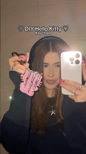 DIY Hello KITTY Keychain From CAN So CUTE And EASY