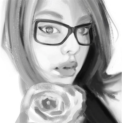 Timelapse painting digital portrait 🌹