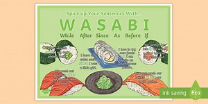 WASABI Subordinating Conjunctions Display Poster
