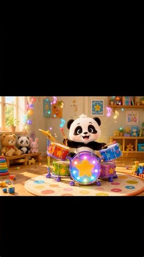 Baby Panda Drum Time! 🥁🐼 Fun Kids Short | Piku Bobo