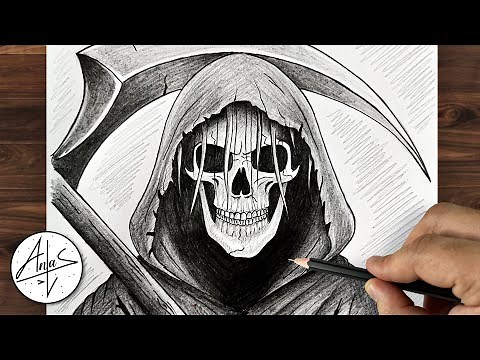 Step‑by‑Step Realistic Grim Reaper Drawing Tutorial (Easy Halloween Art) | Anas Art Academy