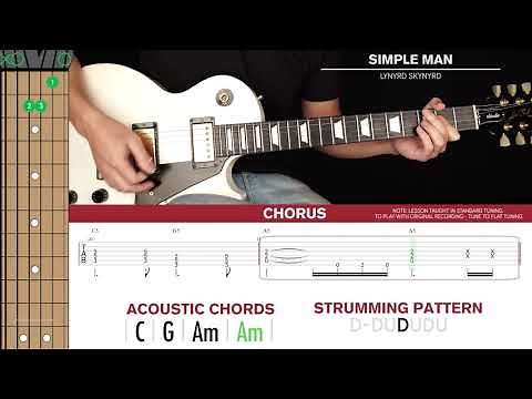 Simple Man Guitar Cover Lynyrd Skynyrd 🎸|STANDARD TUNING Tabs + Chords|