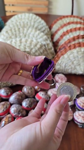 Natural Shell Coin Purse Keychain, Coastal Zipper Pouch, Ocean Lover Accessory - Etsy