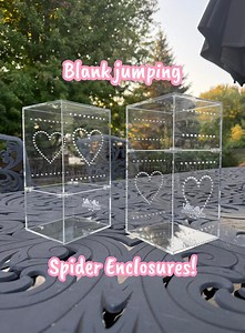 Magnetic Blank Jumping Spider Enclosure! 4x4x8 Acrylic Enclosure | READ DESCRIPTION | - Etsy
