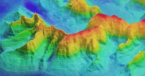 3D Topographic height map, 360 rotation of geology survey. Topographic cartography, contour map, 3D relief. abstract geographic resource map with mountains. 4K loop, 3D rendering