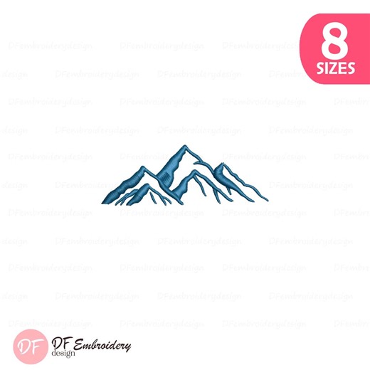 Mini Mountain Embroidery Design: Hiking Landscape Stitch File (8 Sizes) (digital Download) - Etsy