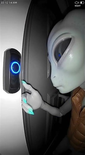 👽 Curious Alien Presses Doorbell in the Night 🔔