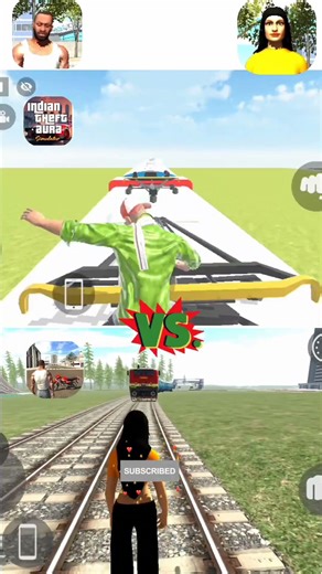 Train jump challenge 👿 Indian bike driving 💀 vs Indian theft auto🔥💀 #shorts #gaming #gta #ibd3d