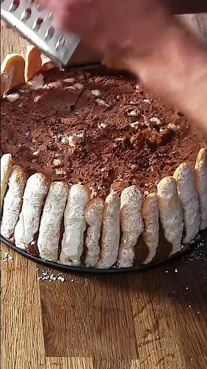 Charlotte Cake with Chocolate Mousse #dessert #recipe #baking