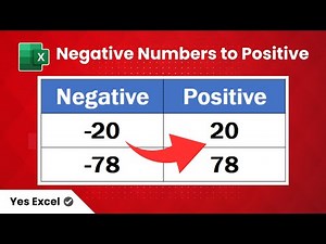 How to Convert Negative Numbers to Positive in Excel