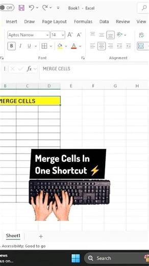 Clean layout with quick merge ⚡#ExcelTips #DataFormatting